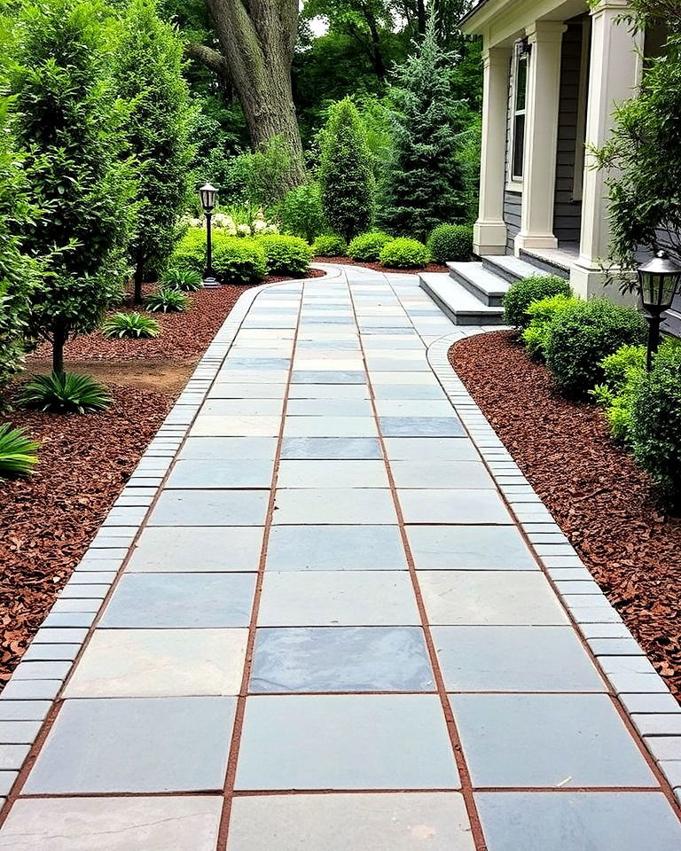 straight lined bluestone walkway - 15 Bluestone Walkway Ideas