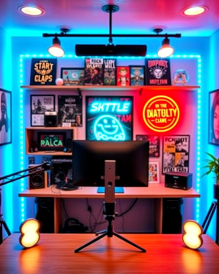 streaming ready background for gamer girl room - 20 Gamer Girl Room Ideas
