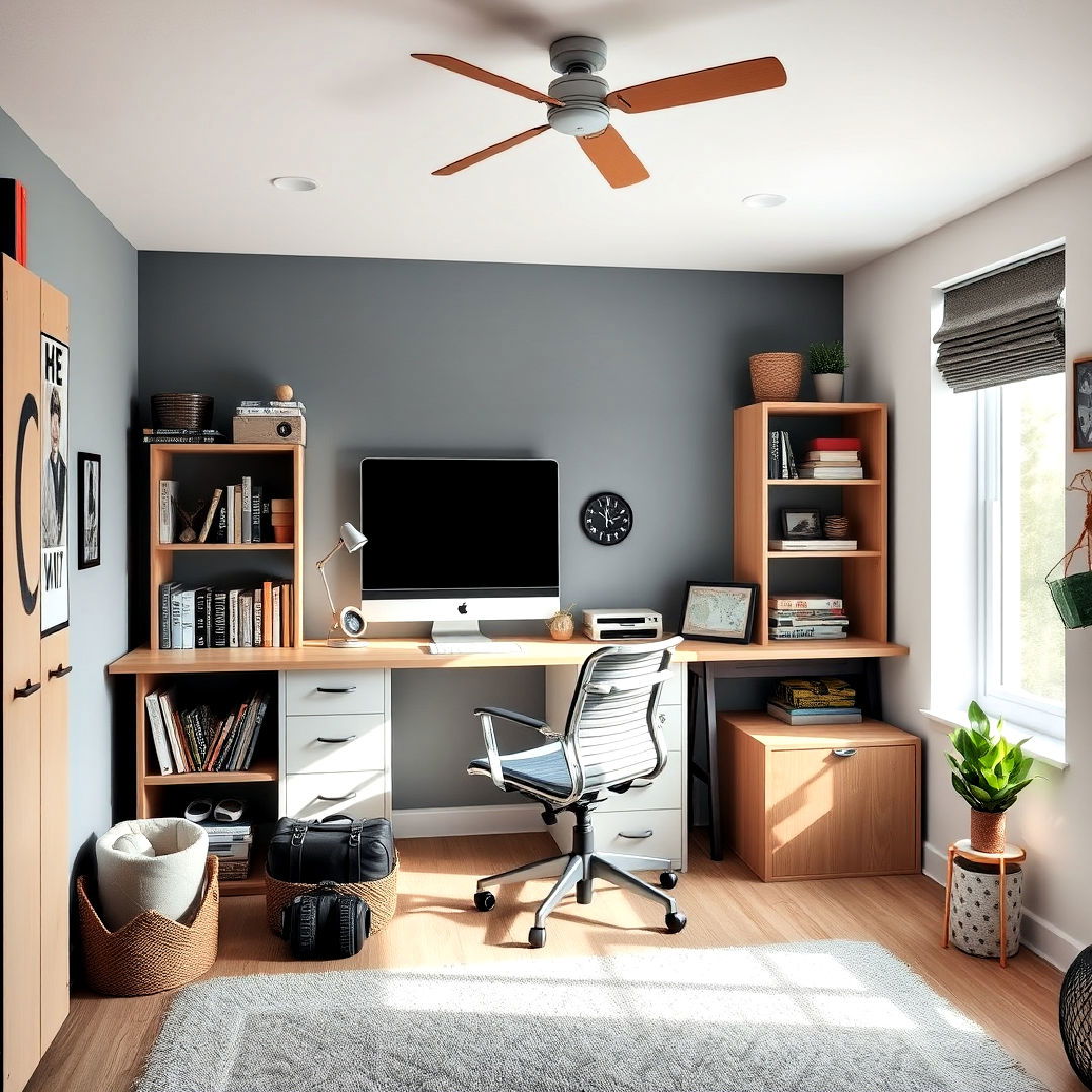 study nook with desk ideas - 40 Teen Hangout Room Ideas