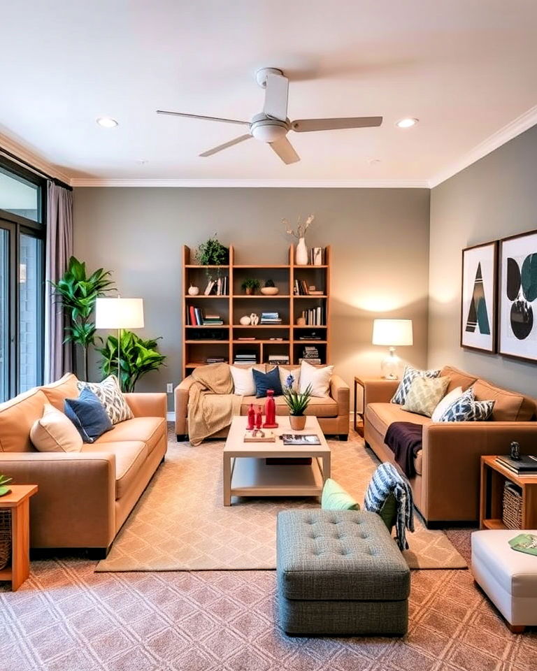 stylish aesthetic kid friendly layout - 25 Living Room Layout Ideas