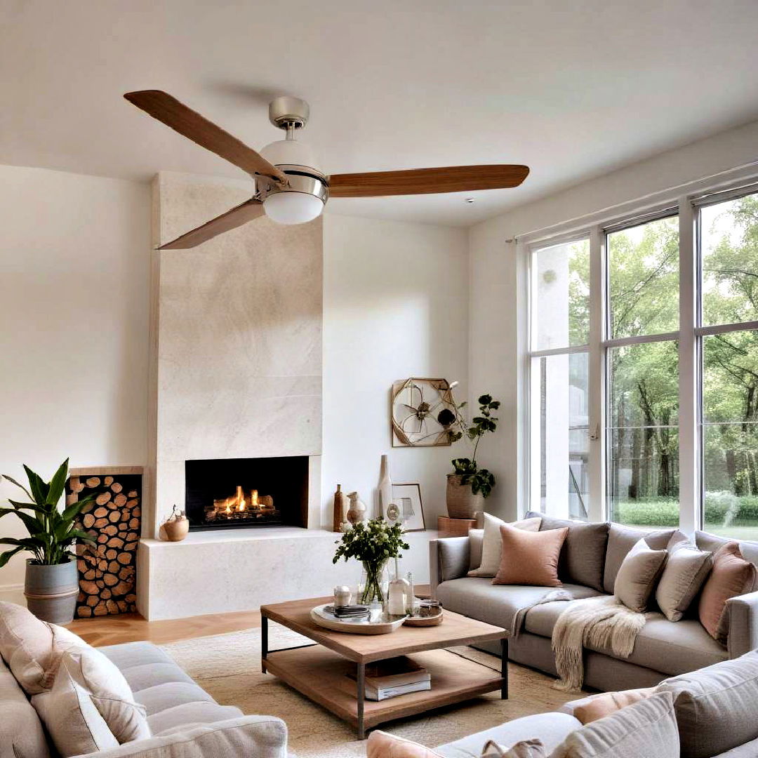 stylish ceiling fan for living room - 40 living room decor ideas