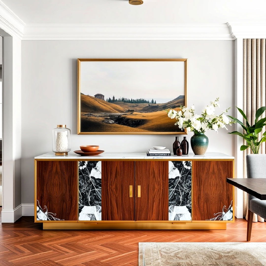 stylish curated sideboard - 40 Luxury Dining Room Ideas