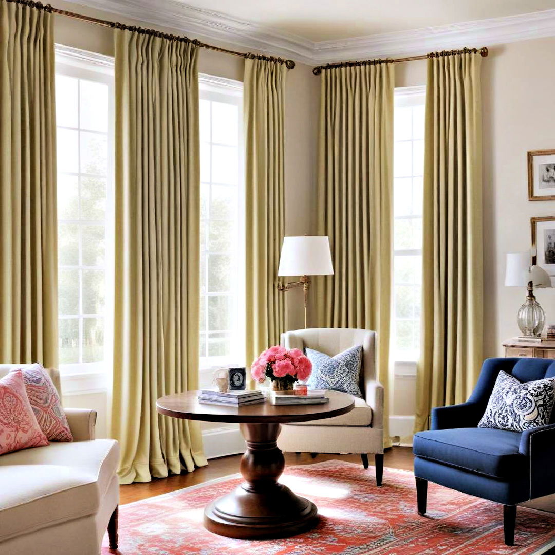stylish drapes to change the look of room - 30 Preppy Room Ideas