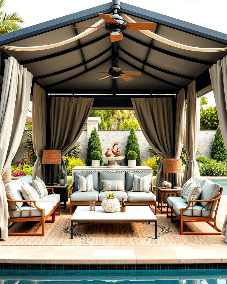 stylish luxury cabana retreat - 40 Luxury Landscaping Ideas