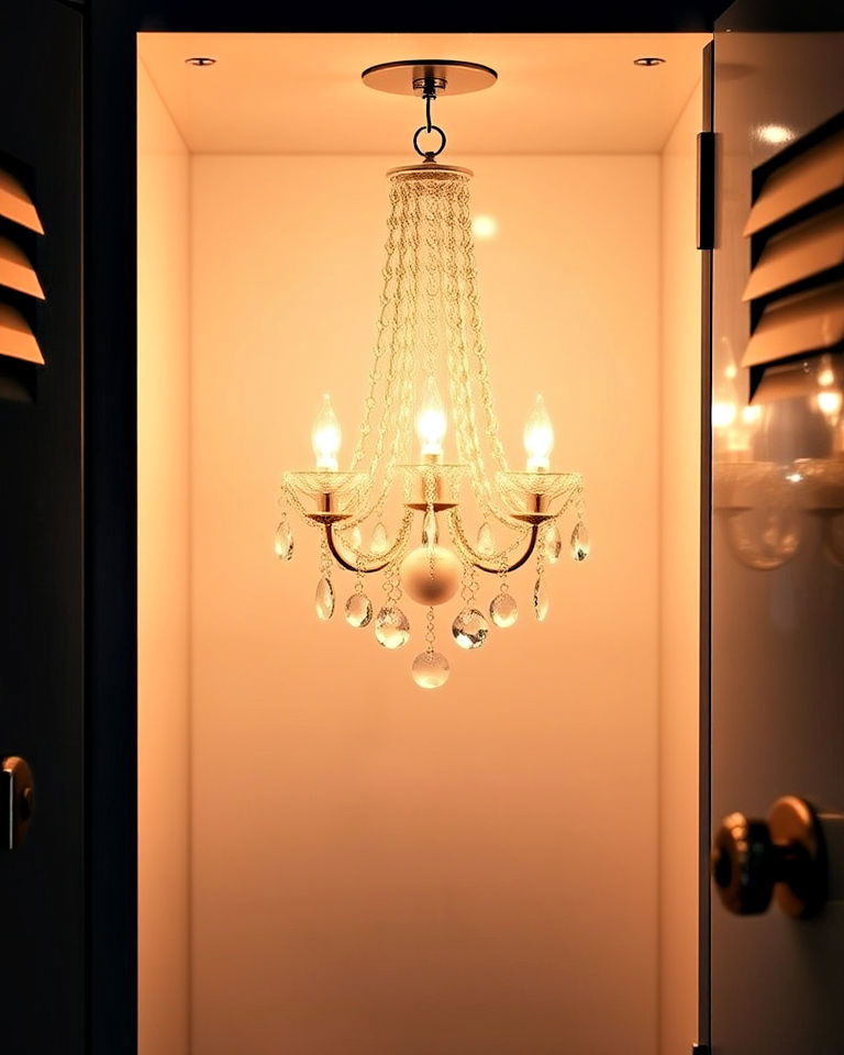 stylish magnetic locker chandelier - 30 Locker Decor Ideas