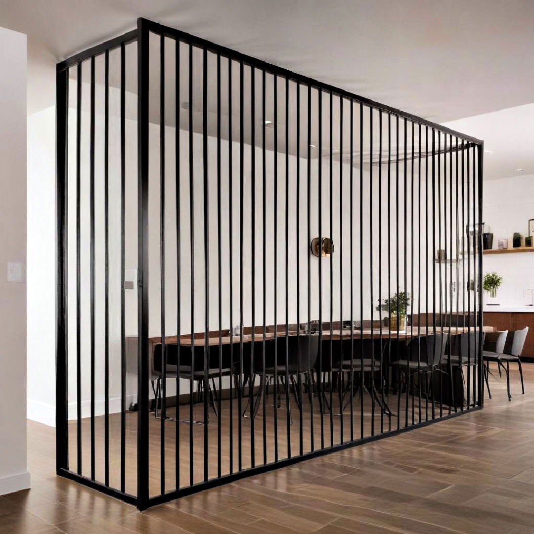 stylish metal room dividers - 30 Industrial Decor Ideas