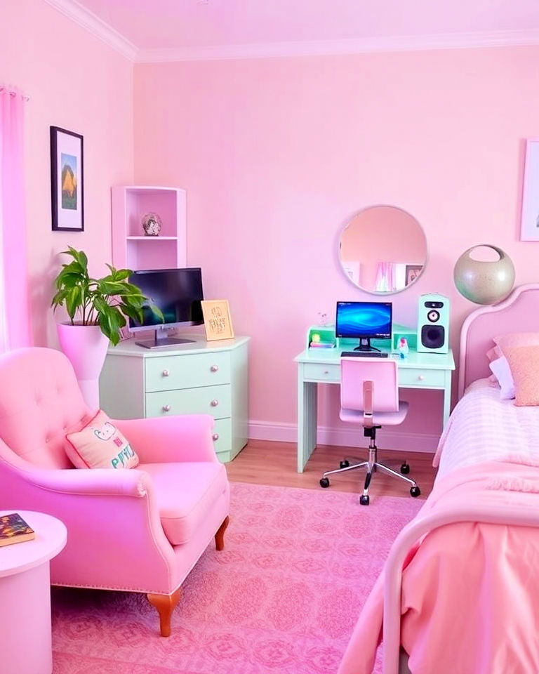 stylish pastel colored furniture - 20 Vaporwave Room Ideas