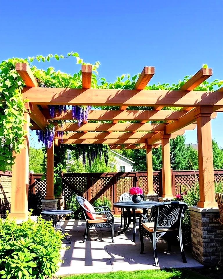 stylish pergola for shade - 30 Colorado Landscaping Ideas
