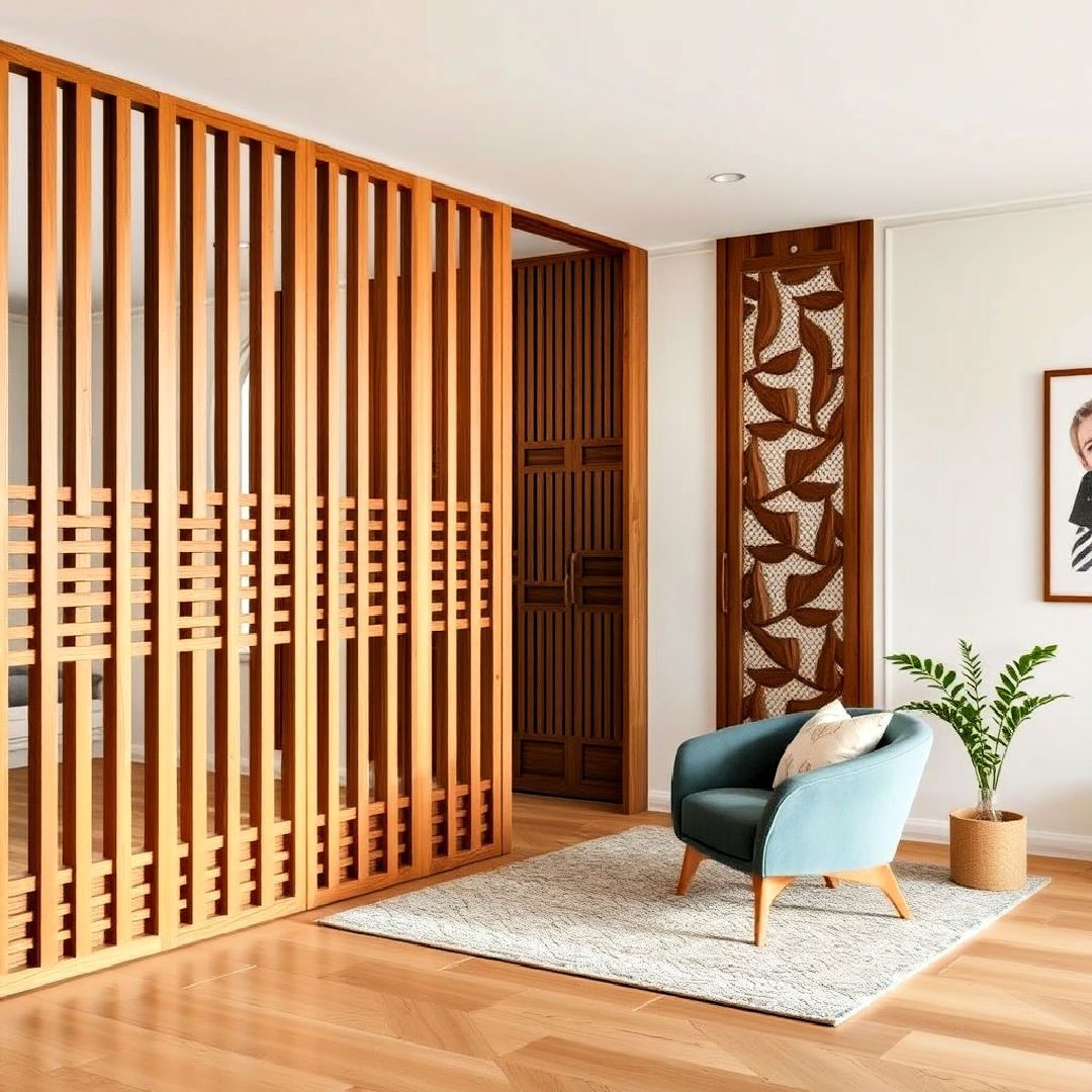 stylish wooden room dividers - 25 Wooden Interior Design Ideas