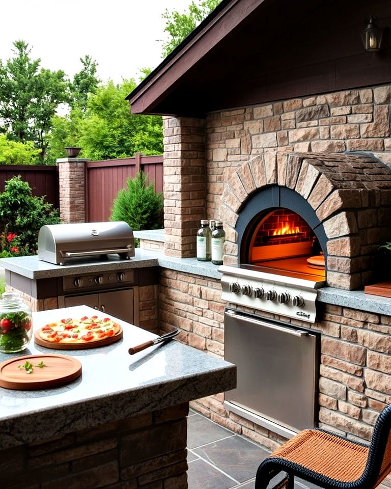 summer kitchen with pizza oven - 20 Summer Kitchen Ideas