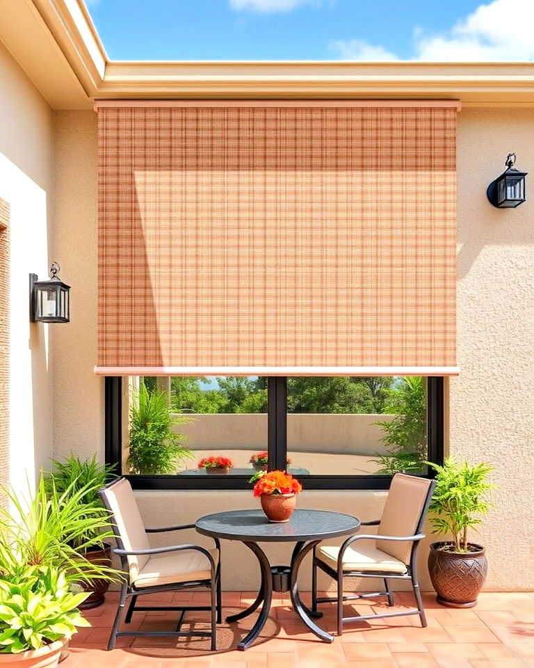sun protection with wall mounted shades - 40 Shade Ideas