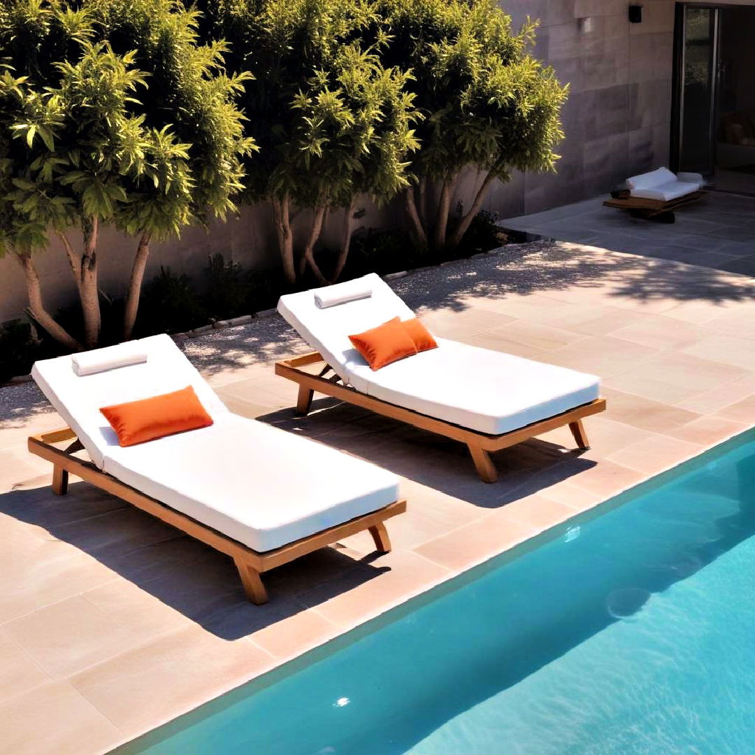 sunbeds for pool furniture - 20 Pool Furniture Ideas