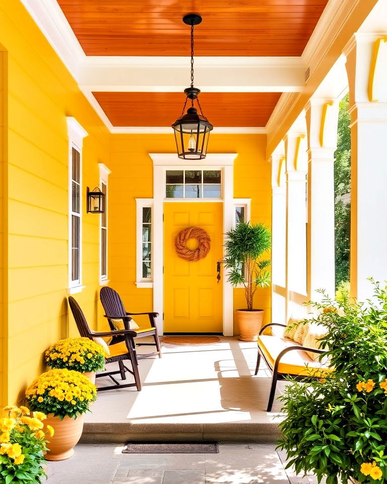 sunny yellow color for porch - 20 Porch Paint Colors