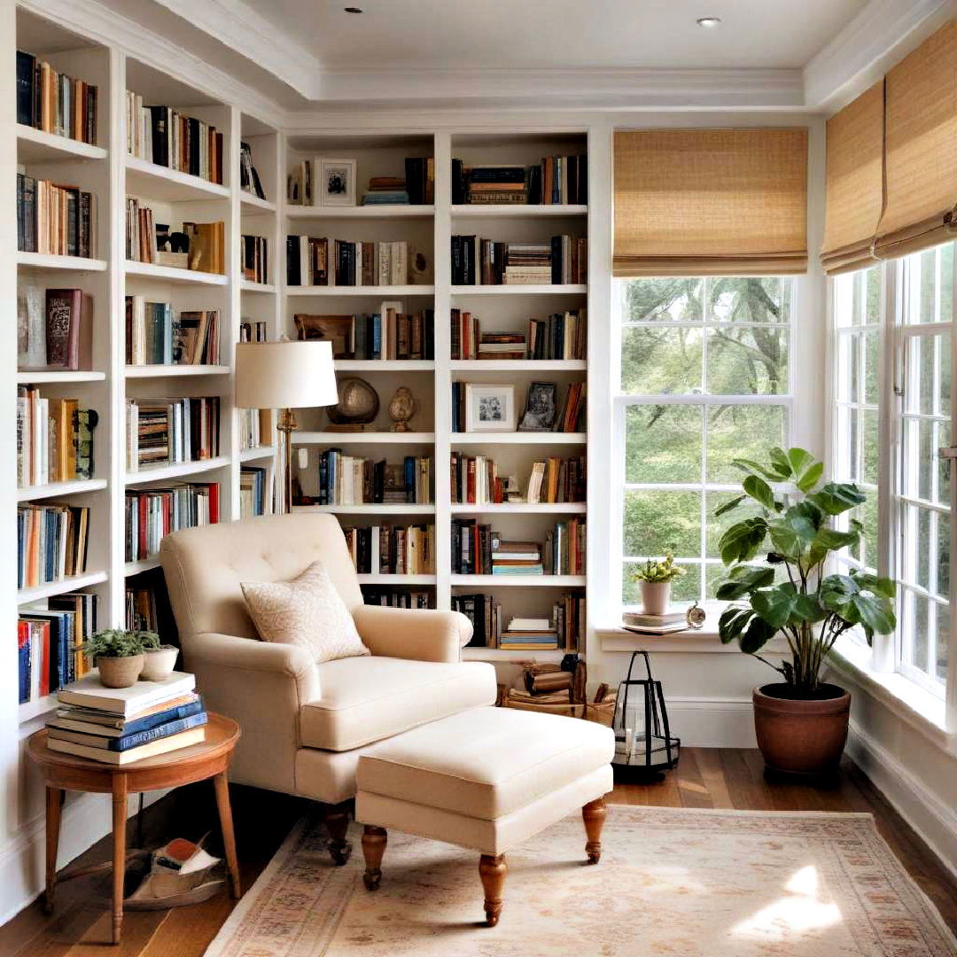 sunroom as mini library - 30 Sunroom Ideas