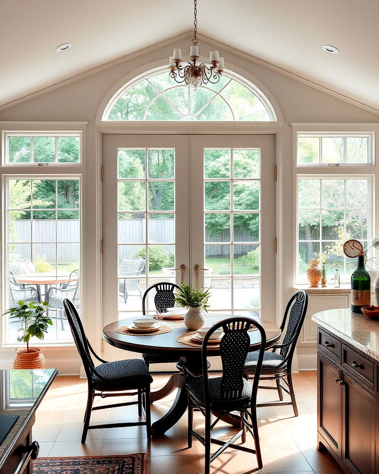 sunroom kitchen with french doors - 15 Sunroom Kitchen Ideas