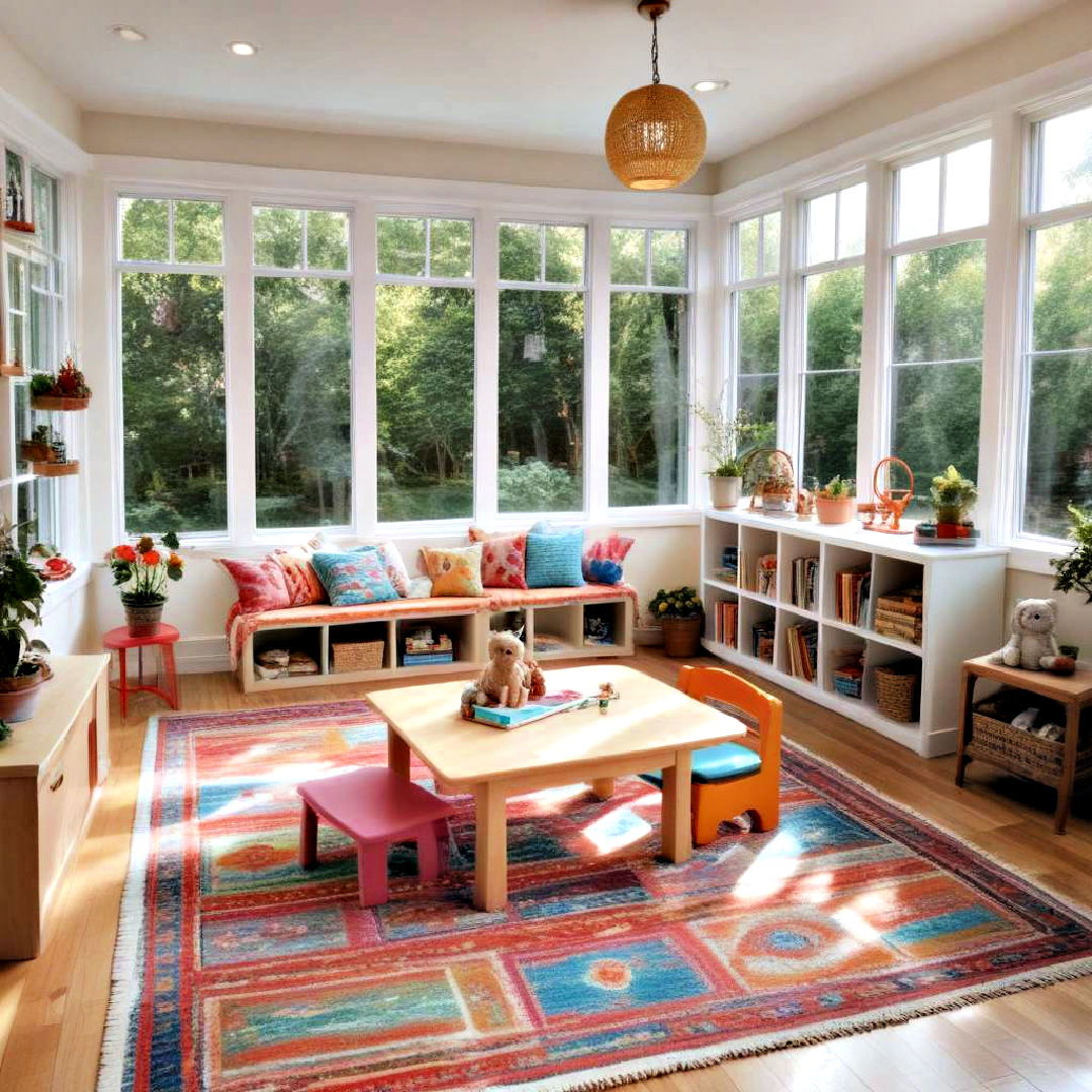 sunroom play area for kids - 30 Sunroom Ideas