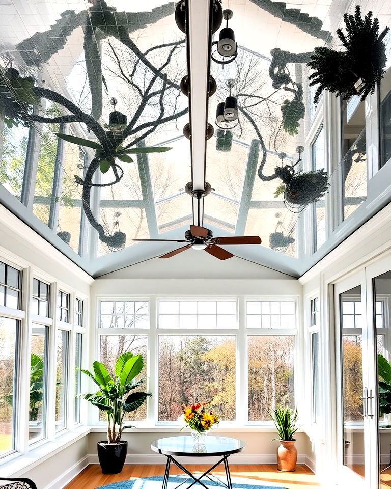 sunroom with reflective ceiling - 20 Sunroom Ceiling Ideas