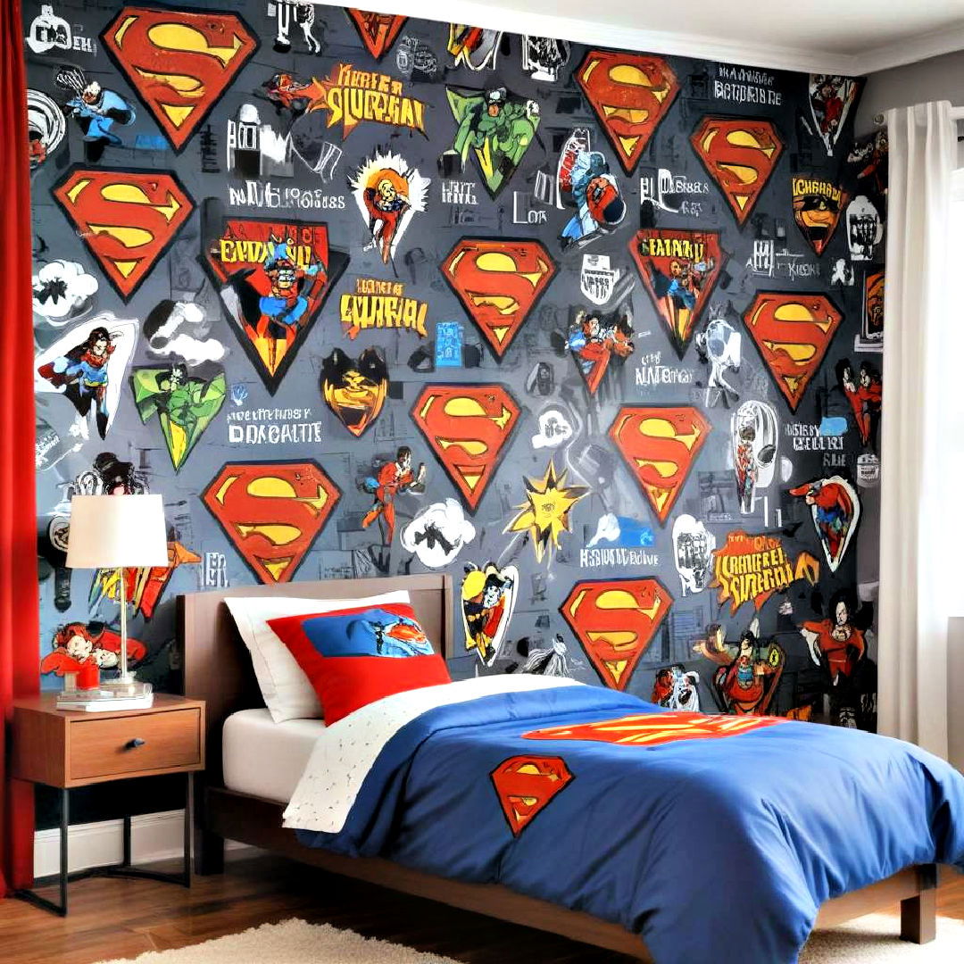 superhero themed decor for boys room - 40 Boys Room Ideas