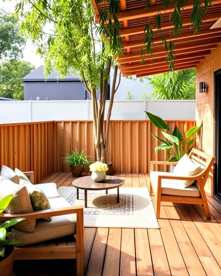 sustainable bamboo deck for backyard - 30 Backyard Deck Ideas on a Budget