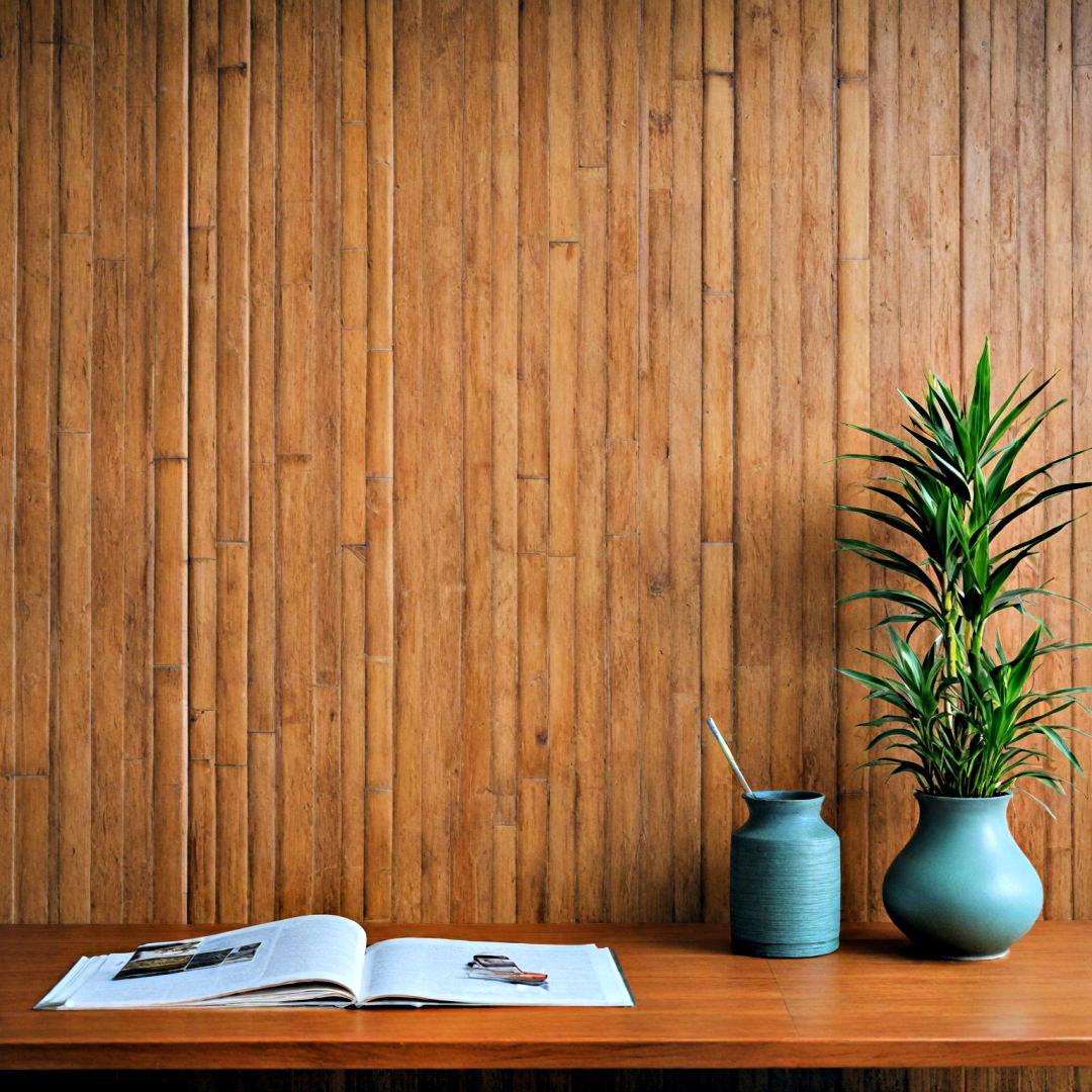 sustainable bamboo wall covering - 30 Wall Covering Ideas