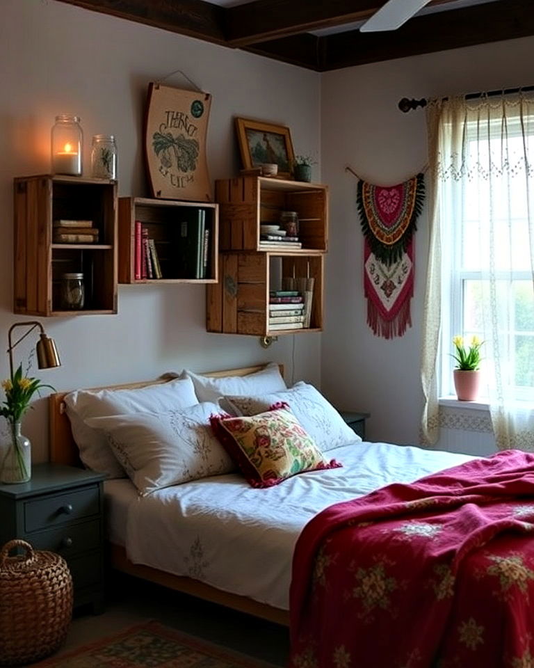 sustainable upcycled decor ideas - 25 Hippie Bedroom Ideas