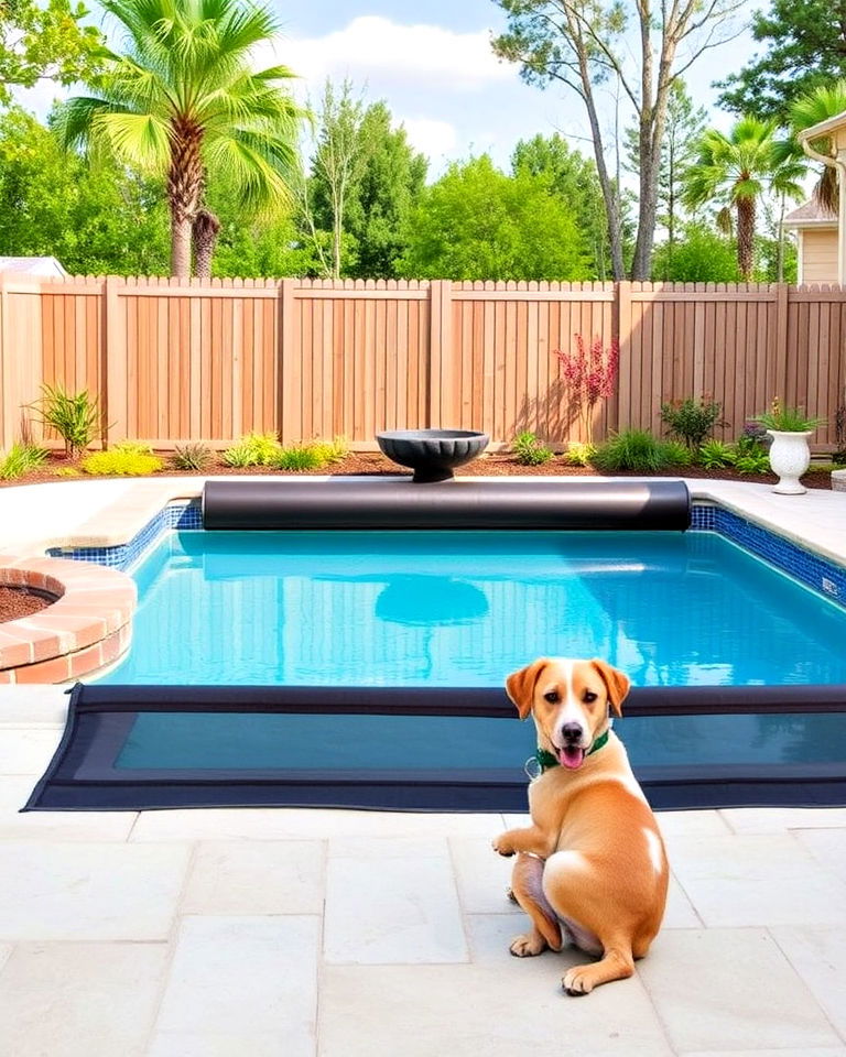 swimming pool with secure barrier - 25 Dog Friendly Landscaping Ideas