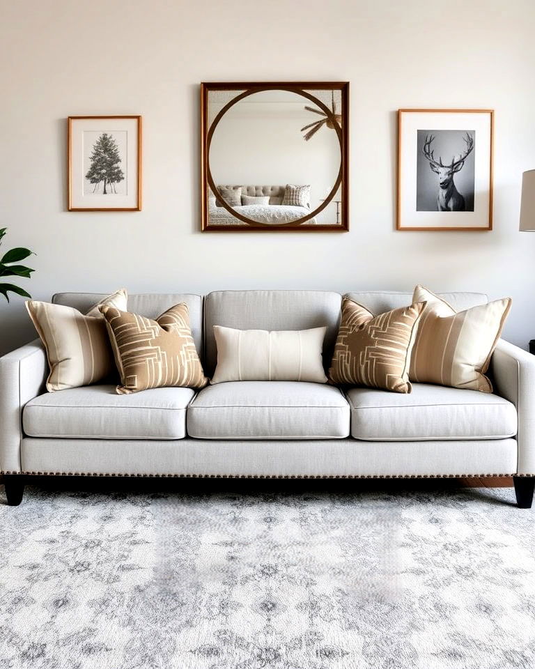 symmetrical cushion distribution - 15 Symmetrical Living Room Ideas