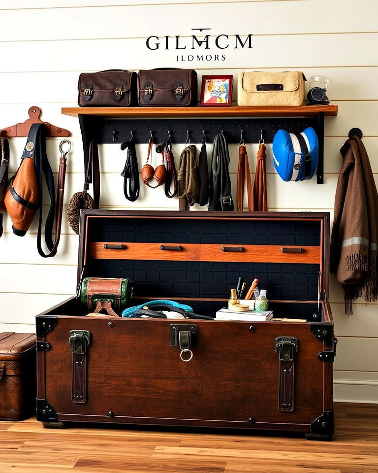 tack trunk storage for smaller items - 20 Tack Room Ideas