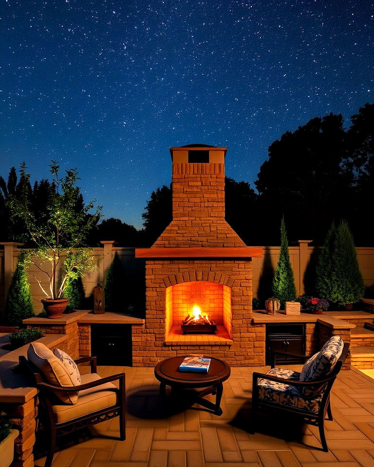 talian inspired outdoor fireplace - 20 Italian Backyard Ideas