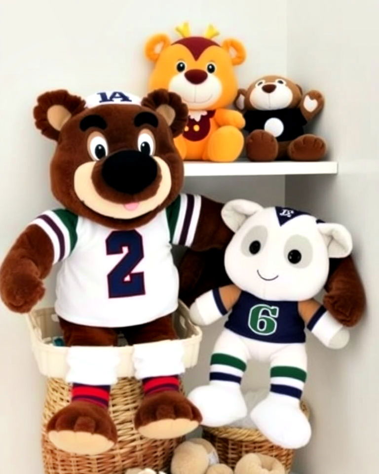 team mascot plush toys for nursery - 20 Sports Nursery Ideas