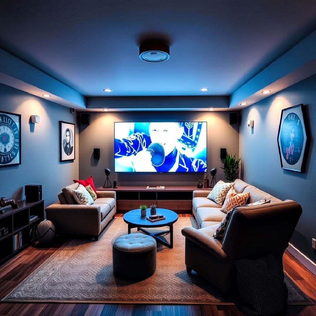 tech savvy teen hangout room - 40 Teen Hangout Room Ideas