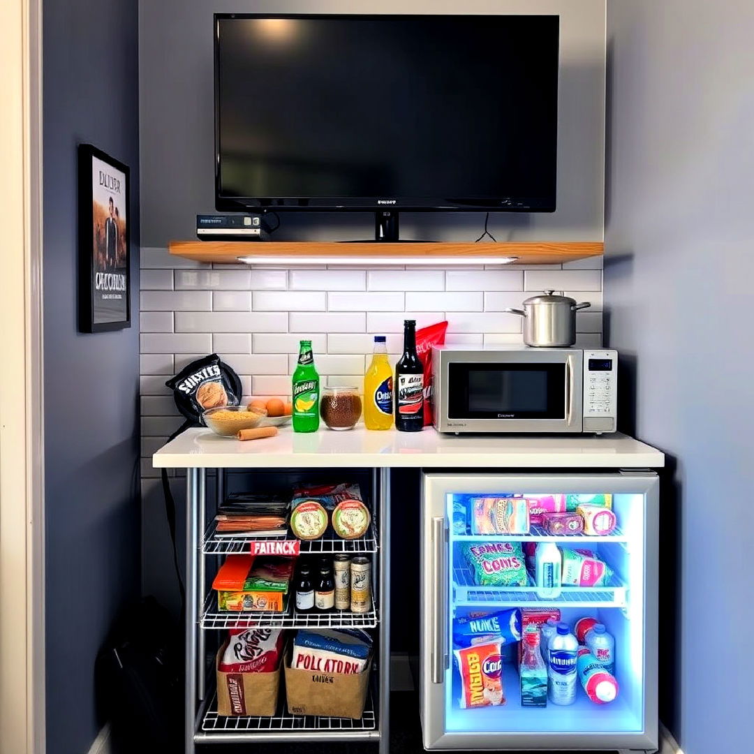 teen hangout room with snack bar area - 40 Teen Hangout Room Ideas