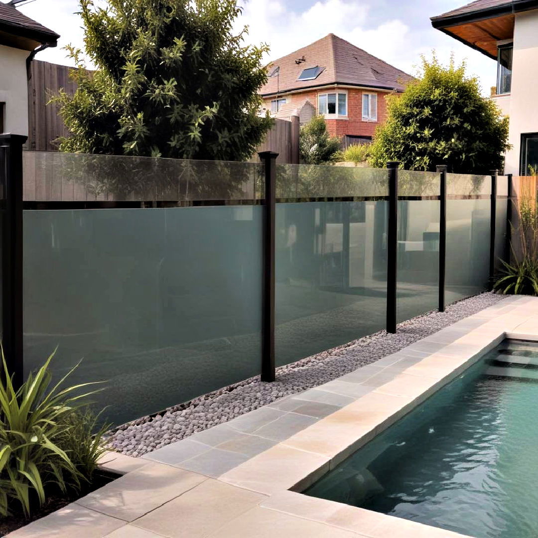tempered glass panel fence - 25 Backyard Fence Ideas