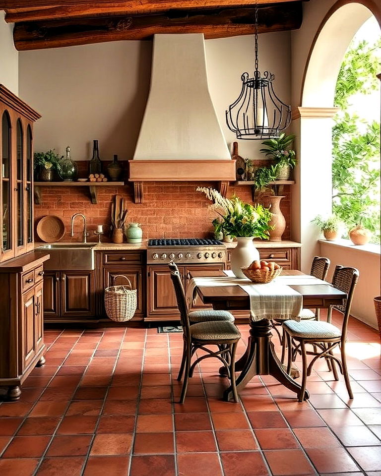 terracotta flooring for italian interior - 20 Italian Interior Design Ideas