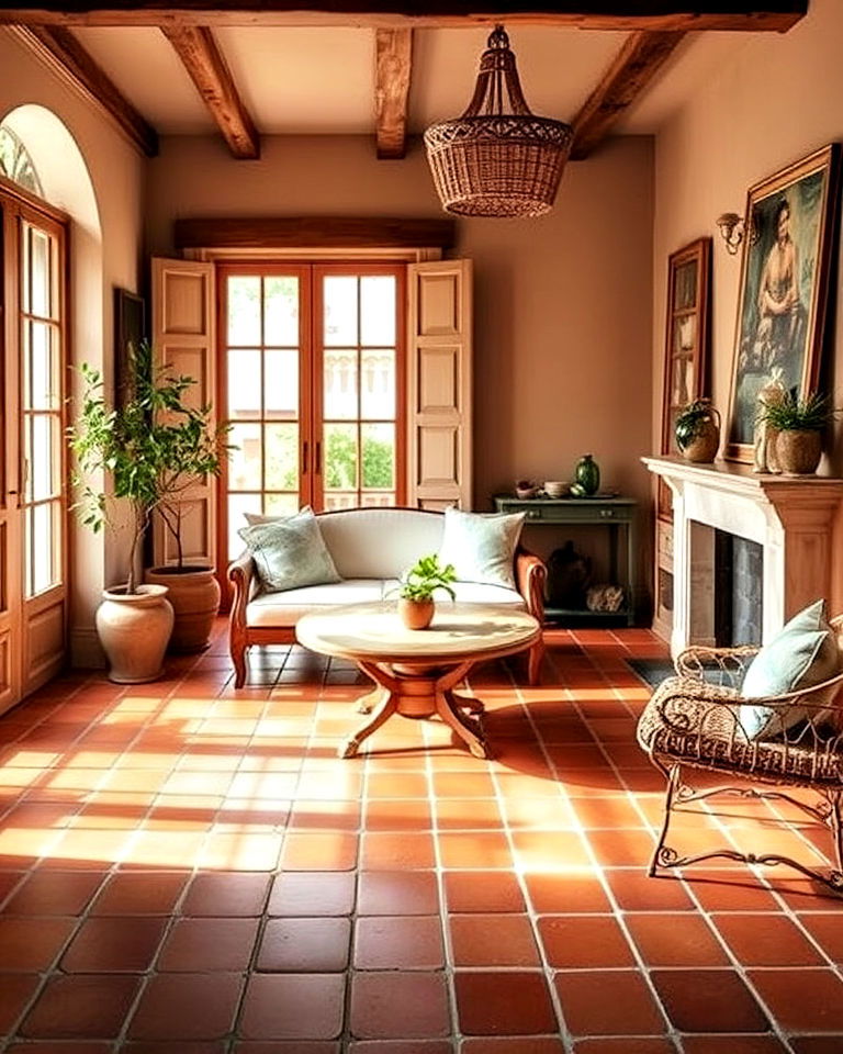 terracotta flooring for italian interiors - 20 Rustic Italian Decor Ideas