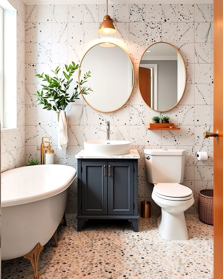 terrazzo tiles for small bathroom flooring - 15 Small Bathroom Flooring Ideas