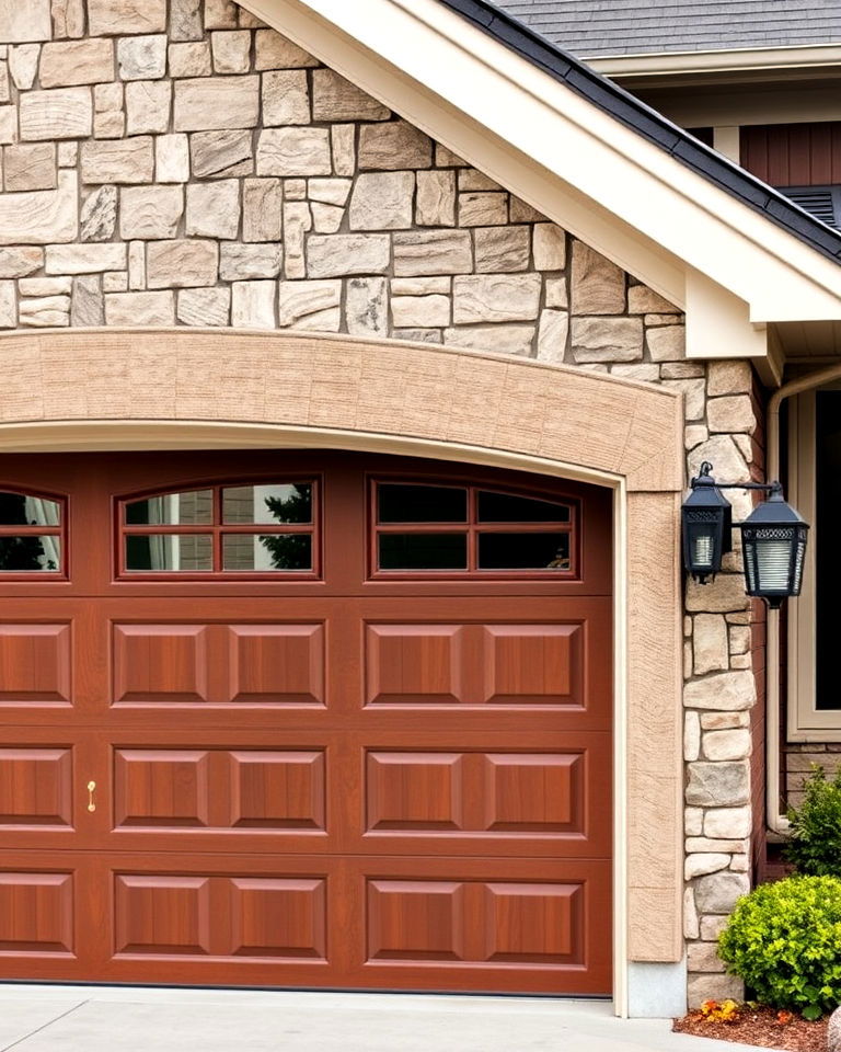 textured composite trim for garage door - 20 Exterior Garage Door Trim Ideas