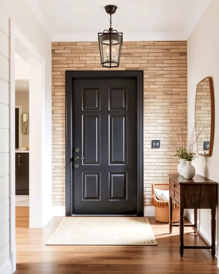 textured foyer accent wall - 50 Foyer Decor Ideas