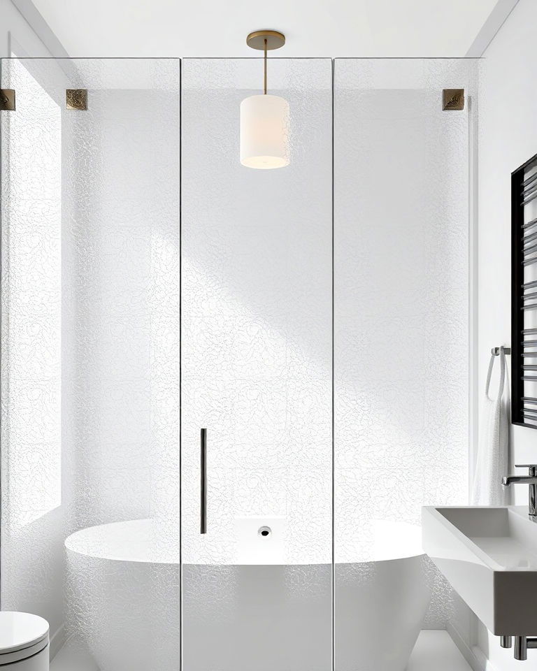 textured glass panels for bathroom - 20 Bathroom Partition Ideas