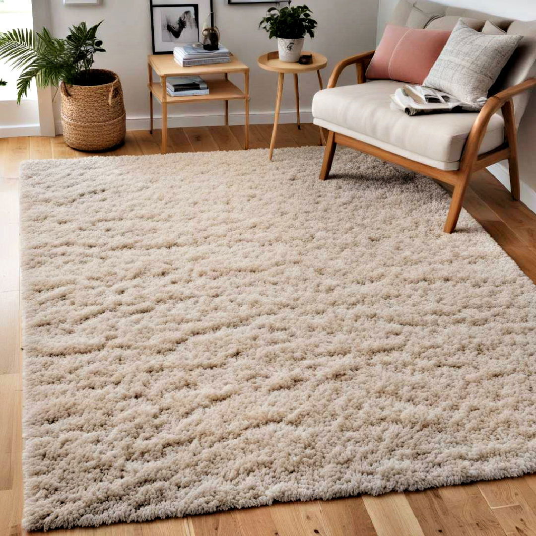 textured rug to add warmth - 40 Aesthetic Room Ideas