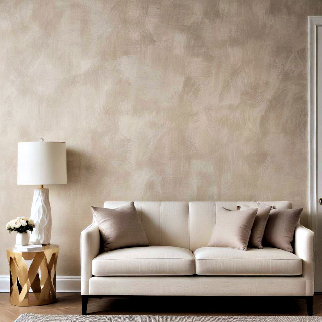 textured wallpaper for neutral living room - 40 Neutral Living Room Ideas