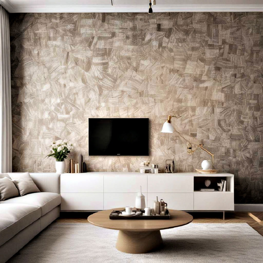 textured wallpapers to transform a plain wall - 40 living room decor ideas