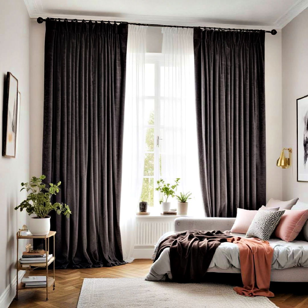 thick curtains to block out light - 15 Snug Room Ideas