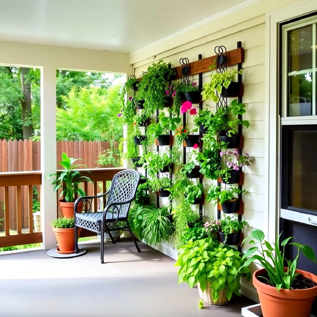 three season porch with vertical garden - 35 Three Season Porch Ideas