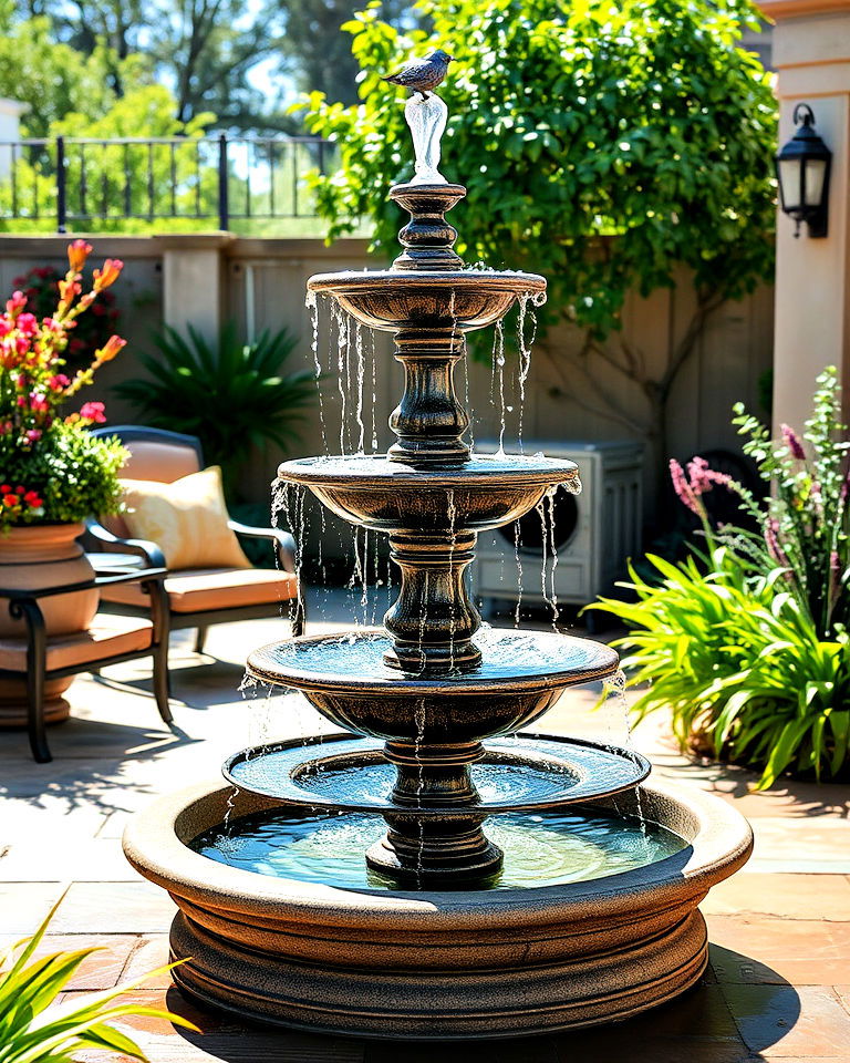 tiered fountain display - 15 Water Garden Ideas