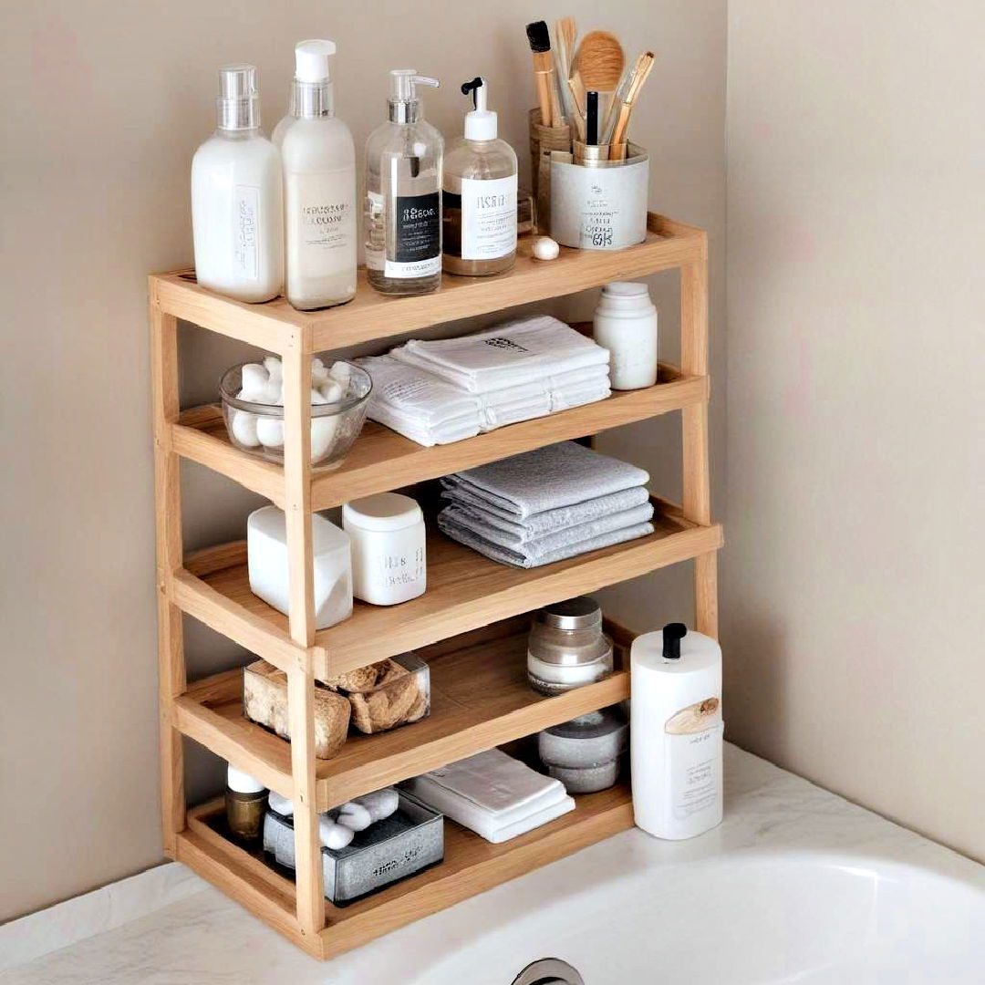 tiered organizer as efficient storage solution - 30 Small Apartment Storage Ideas