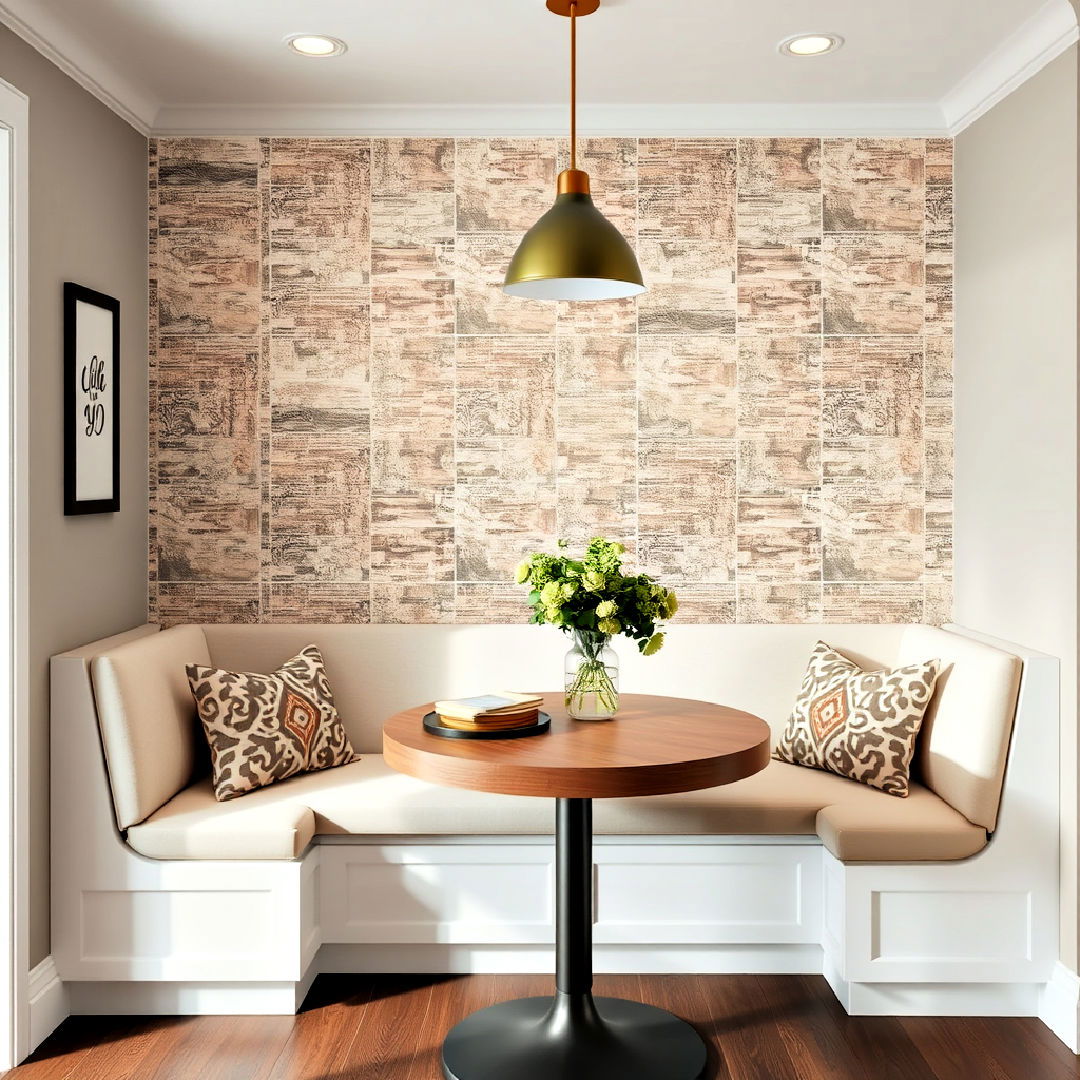 tiled back wall design - 40 Banquette Seating Ideas