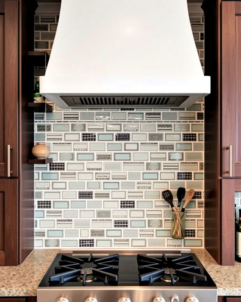 tiled stove alcove with built in shelves - 20 Kitchen Stove Alcove Ideas
