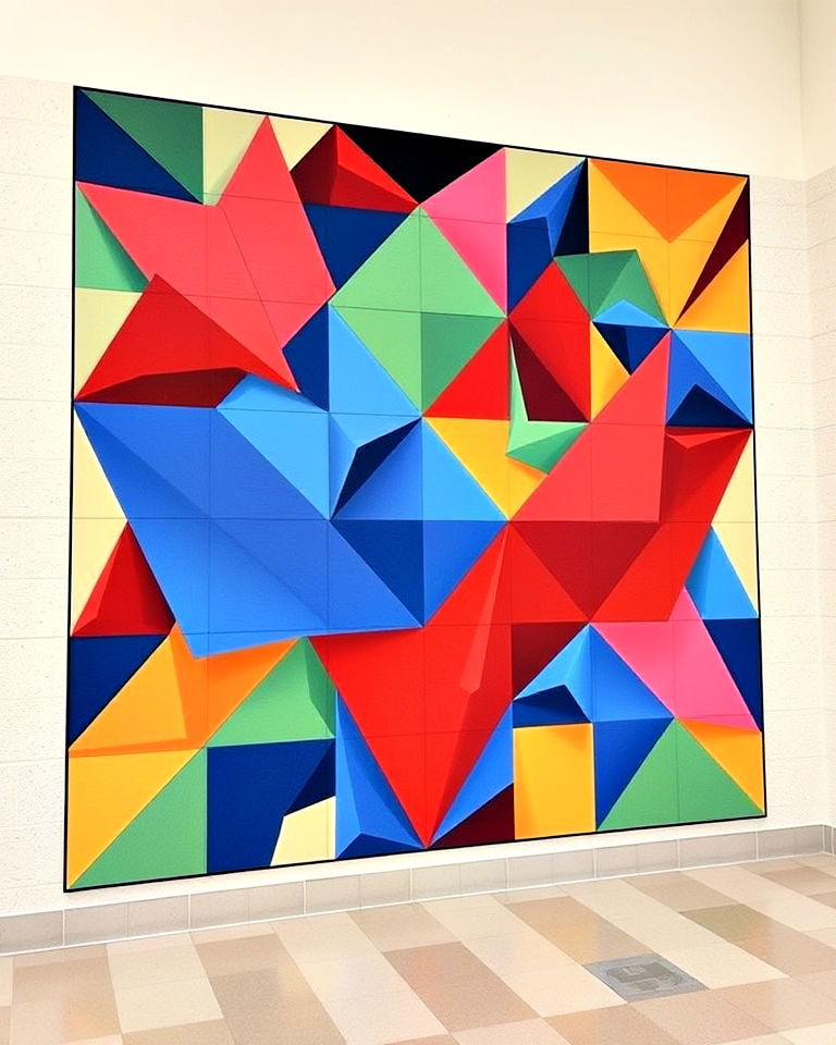 tiling and tessellation mural - 20 Math Mural Ideas