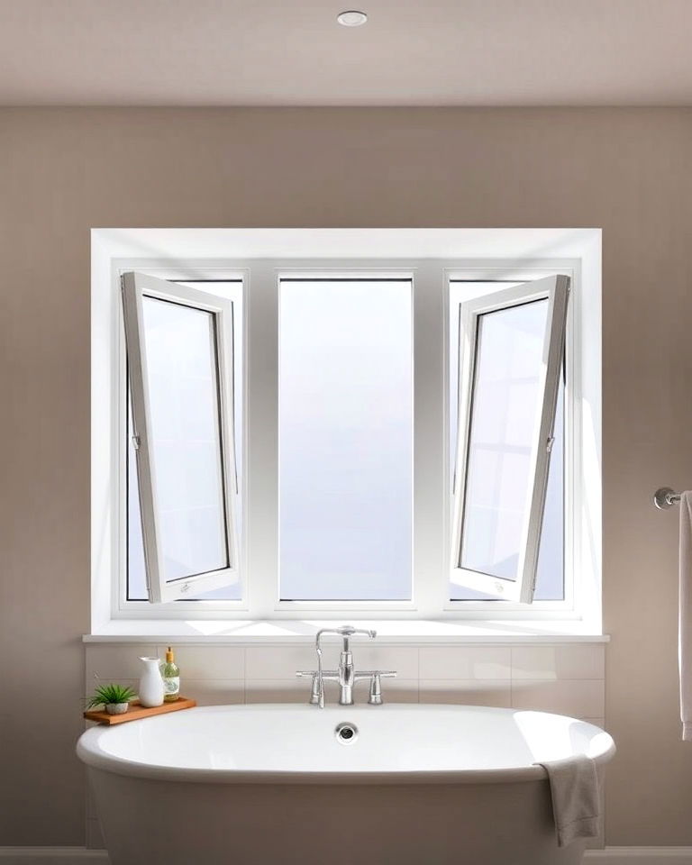 tilt and turn windows above the bathtub - 20 Windows Above Bathtub Ideas